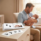 15 Pack Baby Inkless Milestone Cards Album, Inkless Baby Hand Footprint Kit, Monthly Milestone Signs, Baby Book Keepsake, Baby Growth Milestone Cards for Newborn (Deluxe Photo Album Set)) - Image 6