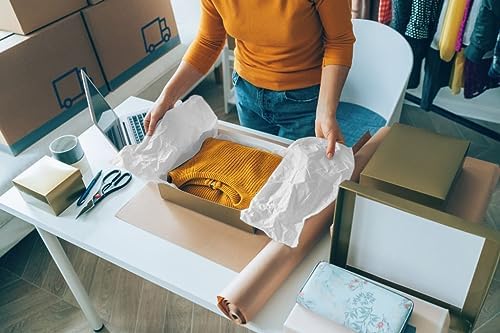 Party Solids White Tissue Paper for Gift Bags - 20" X 30" Bulk Tissue Paper White 480 Sheets - 10lb Newsprint for Packing, Birthday Gift Box Filler, Packing Supplies for Moving Supplies - Image 7