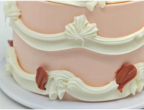 NICE PURCHASE Realistic Fake Birthday Cake Fake Food Bakery Shop Display Model Party Decoration Pro Cake Faux Replica Cake (6 inch wide & style H) - Image 3