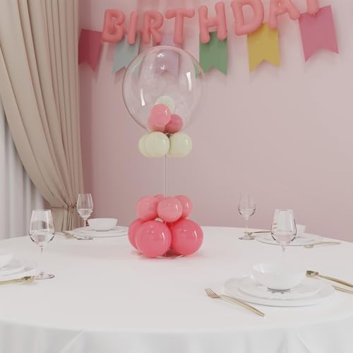YALLOVE 10-Pack 15.75-Inch Clear Acrylic Balloon Centerpiece Stands - Image 6