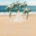 7.2 FT Metal Wedding Arch Backdrop Stand, White Balloon Arch Backdrop Stand, Wedding Arch Frame for Wedding Ceremony, Bridal, Garden, Yard, Photo Booth,Indoor Outdoor Party Decoration - Image 6