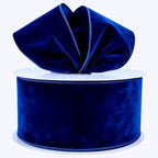 Meseey 4 Inch 50 Yards Royal Blue Velvet Wired Ribbon - Premium Soft Velvet Ribbon with Wire Edges for Christmas Tree Decor, Wedding, Party, Gift Wrapping, DIY Crafts by MeseeyRibbonBow