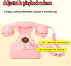 Audio Guest Book Wedding Phone with One-Touch Playback & Adjustable Volume for Wedding, Anniversary, Birthday Parties, Baby Shower(Pink S) - Image 3