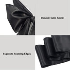 Black Satin Chair Sashes Bows for Chair,7x108inchs,50pcs - Image 3