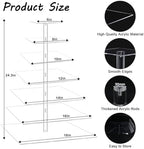 7 Tier Cupcake Stand, Square Acrylic Cupcake Tower for 160 Cupcakes - Image 7