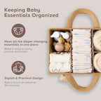 PeraBella Diaper Caddy Organizer for Changing Table, Storage Basket for Wipes, Gift for Baby Shower, Car Organizer, Nursery Organizer, Portable Storage - Image 6