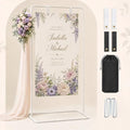 Wedding Welcome Sign Stand, 31.5 x 68.9 in White Metal Easel Stand by Unknown