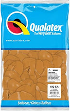 Qualatex 11" Mocha Brown Latex Balloons (100ct) - Image 2