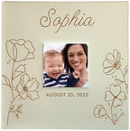 Personalized Baby Girl Photo Album with Name and Date – Custom Floral Design Keepsake Memory Book for Newborn or Baby Shower by GiftsForYouNow