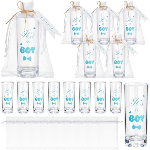 Sliner 50 Sets Baby Shower Favors for Guest It's a Boy Glass Gift Bulk by Sliner