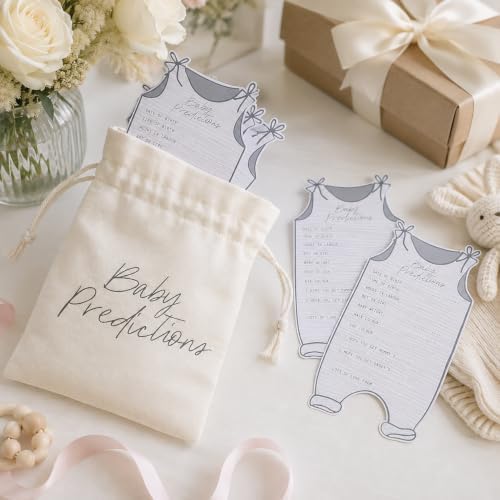 Club Green Baby Shower Prediction Cards and Canvas Bag x 20 - Image 5