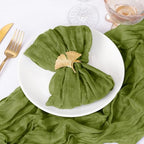 DeZerlor Olive Green Washable Cheesecloth Napkins Set of 50 for Party - Image 2