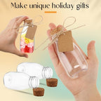 Roshtia 72 Pcs 4oz Plastic Potion Bottles with Cork Lids Clear Mini Jars - Image 3