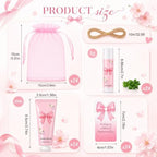 Loopeer 24 Set Pink Bow Party Favors Coquette Party Gifts Favors with Lip Balm Hand Cream Card Bags for Bridal Shower Baby Shower Birthday Stuffers - Image 2
