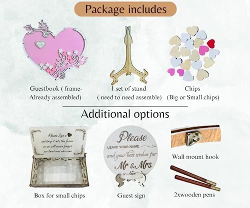 Wedding Guest Book Alternative Drop Box - Personalized Wooden Frame Crown - Image 6