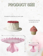 Plastic Dessert Table Display Set of 6, 3 Pcs 9 inch cake Stand, 3 Pcs 4 inch Mnini Cupcake Holder, cupcake tray, Versatile Design for Birthday, Tea Party, Wedding. (Macaron girl) - Image 2