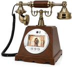 Video Audio Guest Book Wedding Phone, 3.5” 1080P Video Guestbook Phone for Wedding, Bridal Shower, Birthday Party, Baby Shower, Anniversary Engagement (Wood-Toned Brown) by WORVABEAudioGuestBook
