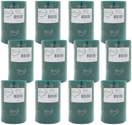 Expo International Decorative Matte Tulle, Roll/Spool of 6” X 100 Yards, Lightweight Polyester Tulle Fabric for Tutus, Costumes, and Party Decorations, Washable, Easy-to-Use, Pack of 12, Teal by ExpoInternational