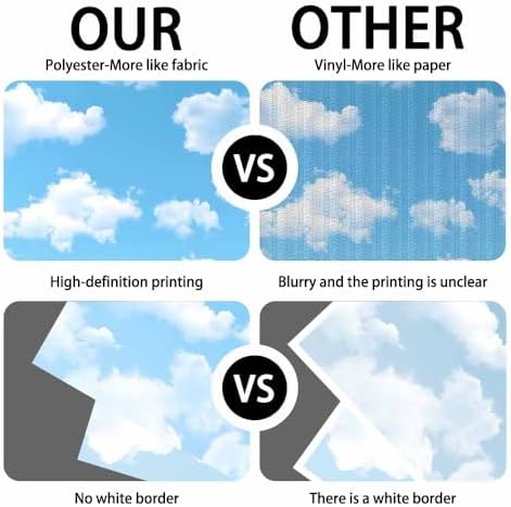 10x8FT Polyester Blue Sky White Clouds Backdrop World Travel Aviator Photography Background Supplies Kids Birthday Party Welcome Baby Shower Newborn Photo Studio Props Banner Decor - Image 3