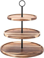 3 Tier Cupcake Stand, Large Wood Tiered Serving Tray Cupcake Tower, Serving Stand Display Dessert Cookie Candy Buffet Holder for Home Tea Party, Wedding, Farmhouse, Kitchen Decor - Image 2