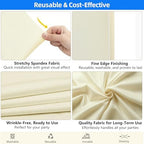 Hemmotop Stretchy Beige Arch Backdrop Cover Set, 7.2ft, 6.6ft, 6ft, 3-Piece - Image 4