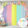 JCJ Unicorn Pastel Backdrop 5 Panels Rainbow Backdrop Curtains for Birthday Party Girls Bedroom Classroom Decoration 10 * 7FT by JCJ