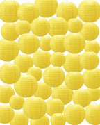 Treela 48 Pcs Paper Lanterns Party Decorations Round, Yellow by Treela