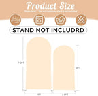 Champagne Arch Backdrop Cover 2 Set - 7.2FT, 6FT Spandex Fitted Wedding Arch Stand Covers Round Top Chiara Arch Backdrop Stands Cover for Birthday Parties Banquet Photo Background Decoration - Image 2