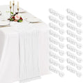 18 Pack Cheesecloth Table Runner 10FT White Table Runner Boho Gauze Cheese Cloth Table Runners Long Rustic Sheer Table Decorations for Wedding Party Baby Bridal Shower Birthday Holiday Home by Showgeous