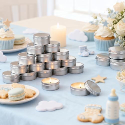 50 Pcs 2oz Bulk Mini Eucalyptus Scented Soy Candle Set, Wedding Favors for Guests, Natural Soy Wax, Perfect for Party Favors, Home Decor & Event Supplies - Image 6
