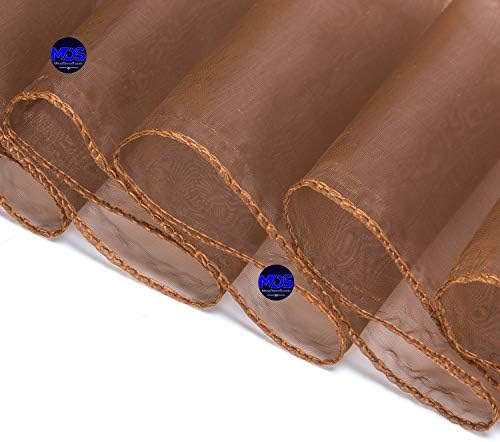 MDS Pack of 100 Organza Chair Sashes for Wedding & Event Décor – Coffee - Image 3