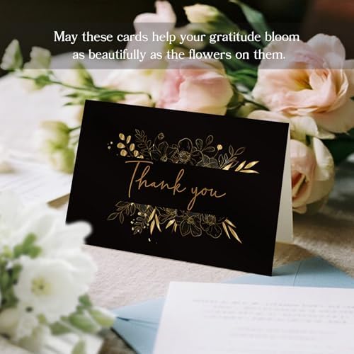 108 Pack Pre-Folded Floral Thank You Cards with Envelopes, 6 Designs - Image 6