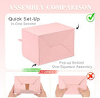 TryDrem 30 Pack Large Gable Boxes with Handles, 9x6x6 Inch Spacious Capacity Party Favor Boxes, Pink Treat Box for Gifts, Bread, Cookies, Lunch, Bakery, Wedding, Birthday, Picnic - Image 3