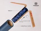 Vitalizart Blue Wrapping Paper Set 30" Pearly-Lustre Ribbons & Gift Tags - Image 3