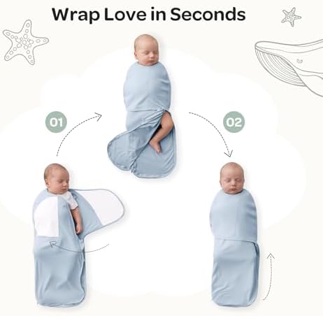 Momcozy Swaddles for Newborns, Quiet Fastener Swaddle for Infant 0-3 Months - Image 6