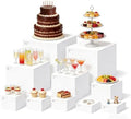 10pcs Buffet Risers,Dessert Table Display Set,WhiteBuffet Risers,Acrylic Boxes For DisplayWhite,Catering Supplies Buffet Display,Cube Boxes NestingRisers,Big Size(10"-9"-8"-7"-6"-5"-4"-4"-3"-3") by Unknown