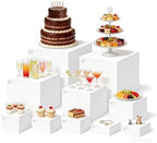 10pcs Buffet Risers,Dessert Table Display Set,WhiteBuffet Risers,Acrylic Boxes For DisplayWhite,Catering Supplies Buffet Display,Cube Boxes NestingRisers,Big Size(10"-9"-8"-7"-6"-5"-4"-4"-3"-3") by Unknown
