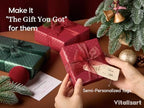 Vitalizart Red Metallic Grid Wrapping Paper Set 30" Organza Ribbon & Tags - Image 6