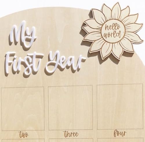 First Year Milestone Photo Board – My First Year Picture Frame, One Year Of Photo Board, Monthly Photo Display for 1st Birthday Party, Baby Room & Nursery Decor Baby Keepsake Gift - Image 3