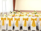 YMHPRIDE 60 PCS Gold Satin Chair Sashes, 7x108 Inch Ties Chair Bows - Image 6