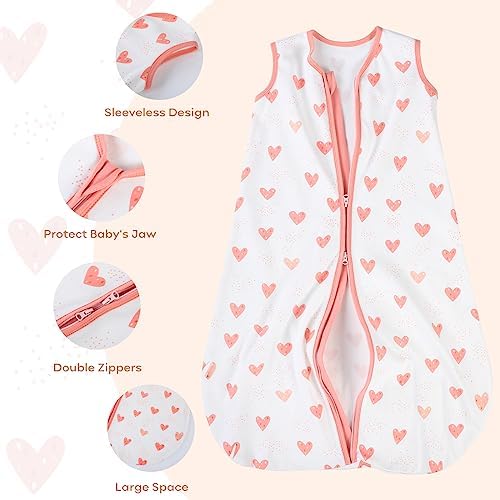 Yoofoss Baby Sleep Sack 12-18 Month 0.5TOG 100% Organic Cotton 2-Way Zipper - Image 5
