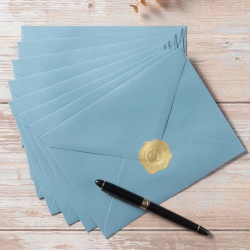 100 Pieces A7 Envelopes 5x7 Dusty-Blue, 5.24 x 7.24 Inches (Pack of 4) - Image 5