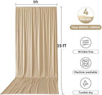 20ftx15ft Champagne Backdrop Curtains for Parties, Wrinkle Free Polyester Photo Backdrop Drapes 4 Panels 15 ft Long Back Drop Cloth for Wedding Birthday Photography Background Party - Image 5