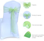 Pack of 125 Organza Chair Sashes for Wedding & Event Décor – Apple Green - Image 6