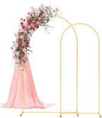 7.2FT+6FT Arch Wedding Arch Backdrop Stand, Heavy Duty Metal Arch Frame for Balloons, Flowers & Fabric, Event Decoration Stand for Ceremony, Party & Photos - Image 2