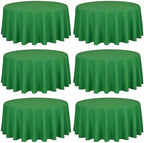 Showgeous 90 Inch Green Round Tablecloths, Polyester Table Covers by Showgeous