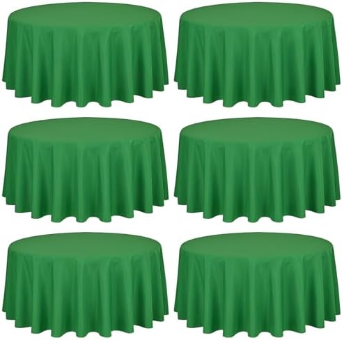 Showgeous 90 Inch Green Round Tablecloths, Polyester Table Covers by Showgeous
