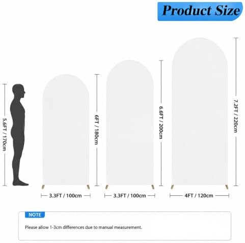 6,6.6,7.2FT Arch Backdrop Stand and Cover Set (Beige) - Image 5