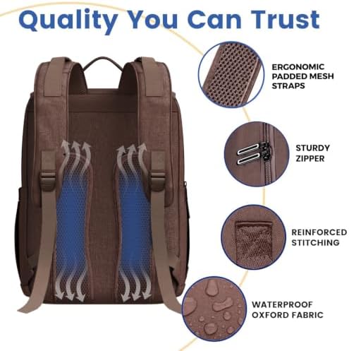 PILLANI Baby Diaper Bag Backpack - Large Bag for Boys & Girls, Waterproof Diaper Backpack - Travel Diaper Bags w/Changing Pad, Baby Registry Search & Shower Gifts - Essentials Must Haves Newborn Stuff - Image 4
