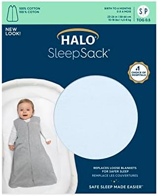 HALO SleepSack, 100% Cotton Wearable Blanket, Swaddle Transition Sleeping Bag, TOG 0.5 - Image 6